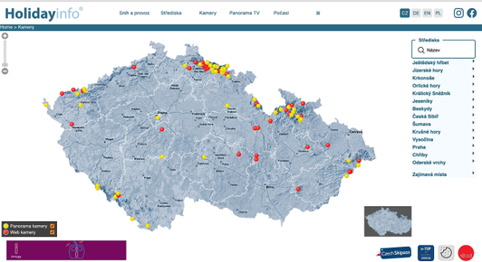 Holidayinfo.cz - Map