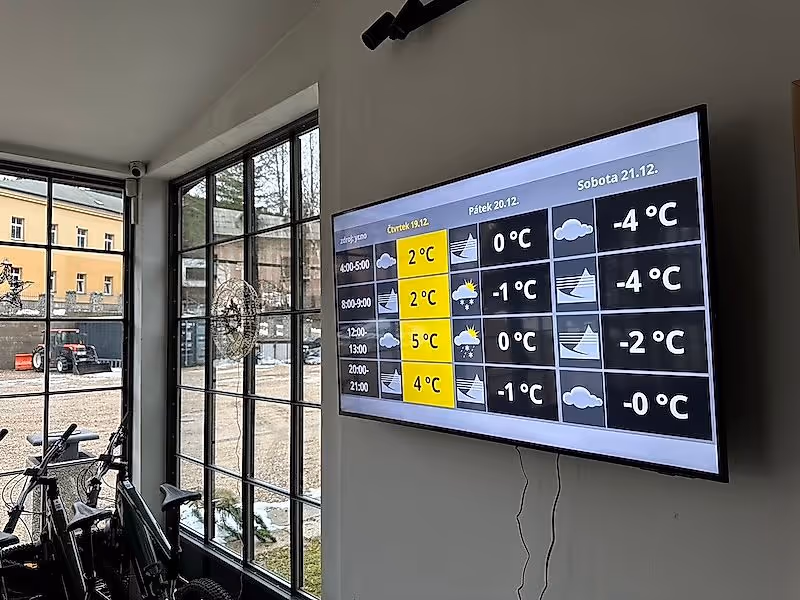 Indoor Digital Signage - Tanvald.