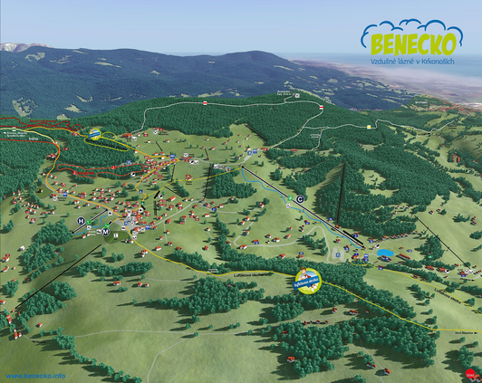 Benecko - Panoramic map