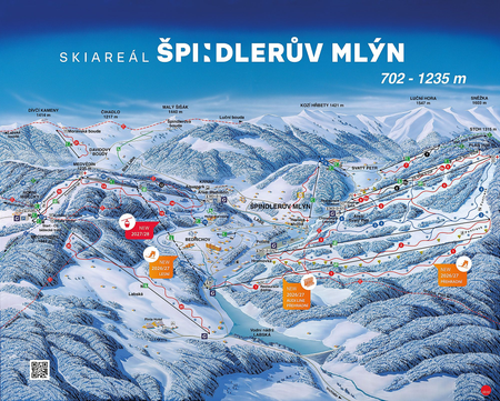 Panoramic Map of Špindlerův Mlýn