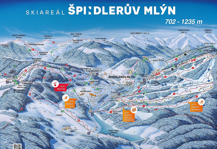 Panoramatická mapa Špindlerův Mlýn
