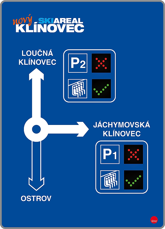 Skiareál Klínovec - Parkoviště/Informační systém