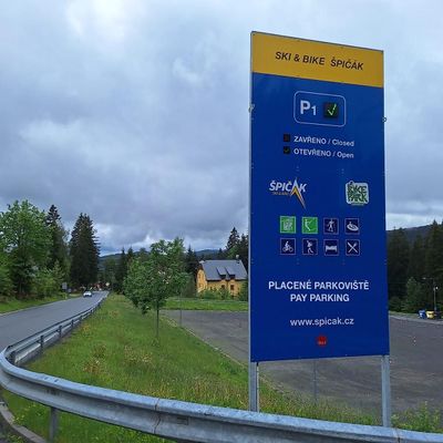 Ski areál Špičák - Parkoviště/Informační systém
