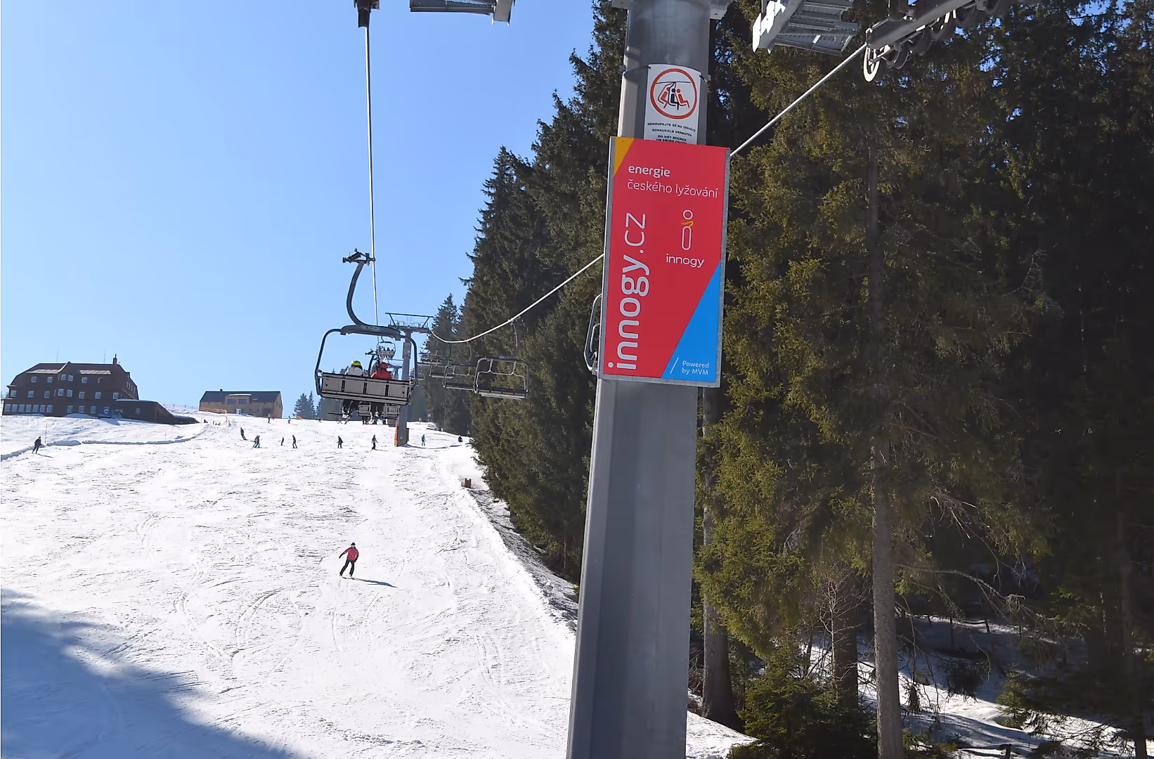 Ski lift pylon branding