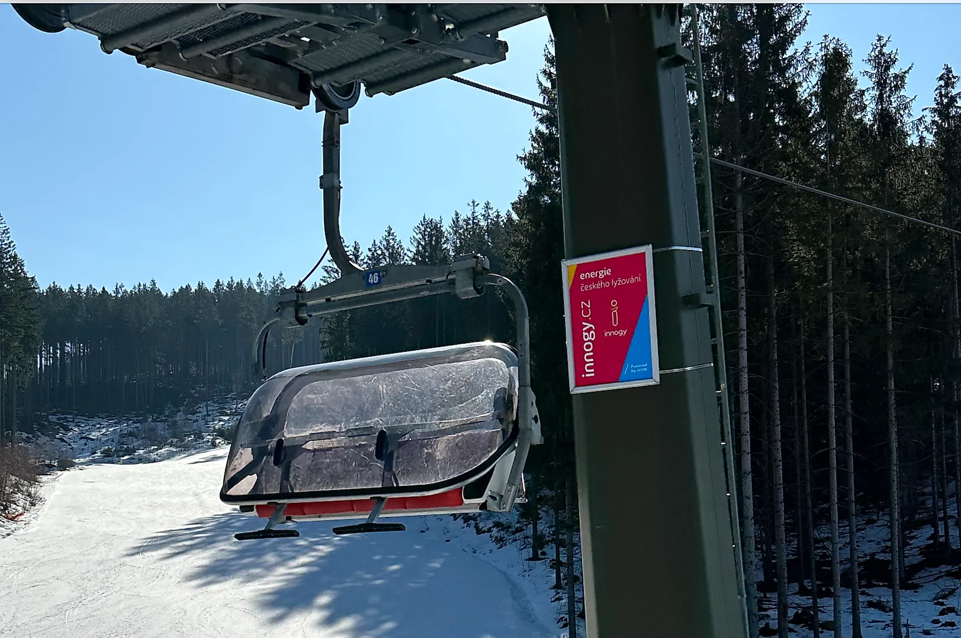Ski Aréna Jizerky Tanvaldský Špičák - Branding lanových sloupů