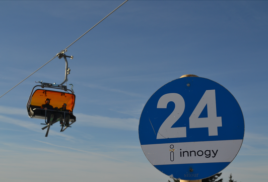 Klínovec - Ski slope markings